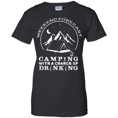 Weekend Forecast Camping-T-Shirt & Hoodie-Women's T-Shirt-Black