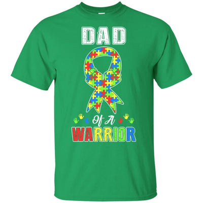 Dad Of A Warrior Support Autism Awareness Gift-T-Shirt & Hoodie-Classic T-Shirt-Irish Green