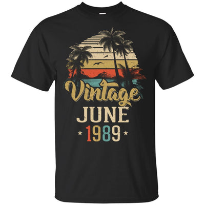 Retro Classic Vintage June 1989 32th Birthday Gift-T-Shirt & Hoodie-Classic T-Shirt-Black