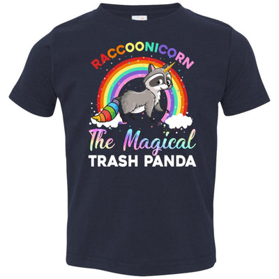 Racoonicorn Raccoon Unicorn Trash Panda For Kid Girls Youth-Youth Shirt-Toddler T-Shirt-Navy
