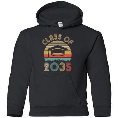 Class Of 2035 Grow With Me Graduation First Day Of School Youth-Youth Shirt-Youth Pullover Hoodie-Black