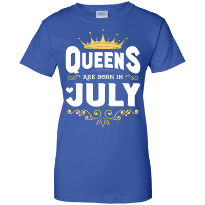 Queens Are Born In July-T-Shirt & Hoodie-Women's T-Shirt-Royal