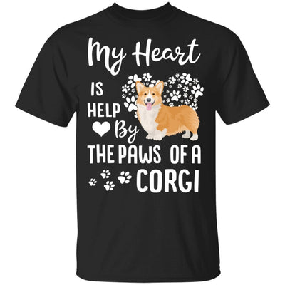 My Heart Is Held By The Paws Of A Corgi Lover-T-Shirt & Hoodie-Classic T-Shirt-Black