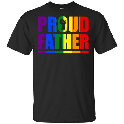 Proud Father Gay Pride Month LGBT-T-Shirt & Hoodie-Classic T-Shirt-Black