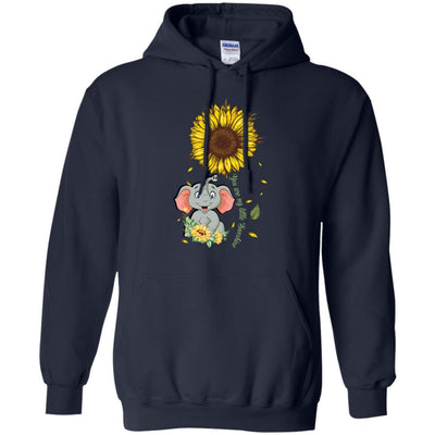 You Are My Little Sunshine Sunflower Elephant-T-Shirt & Hoodie-Pullover Hoodie-Navy