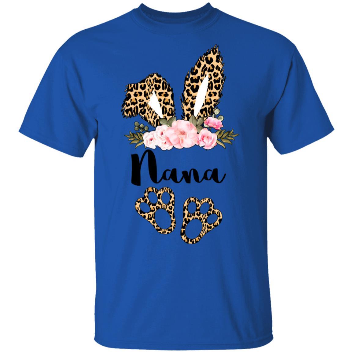 Flower Leopard Bunny Nana Easter Day Women Gifts-T-Shirt & Hoodie-Classic T-Shirt-Royal