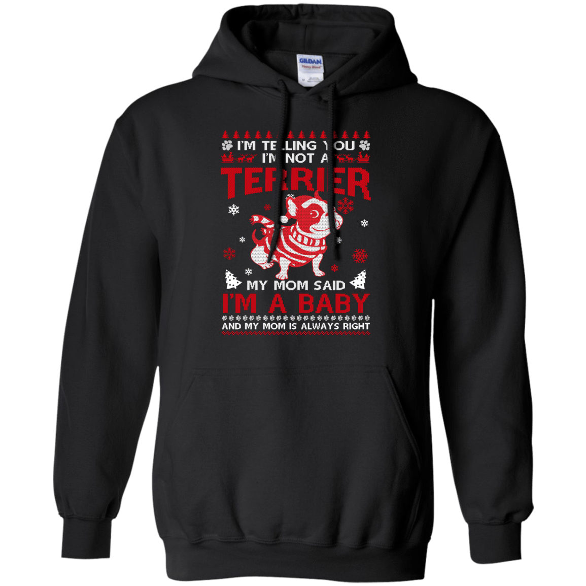 I'm Telling You I'm Not A Terrier-T-Shirt & Hoodie-Pullover Hoodie-Black