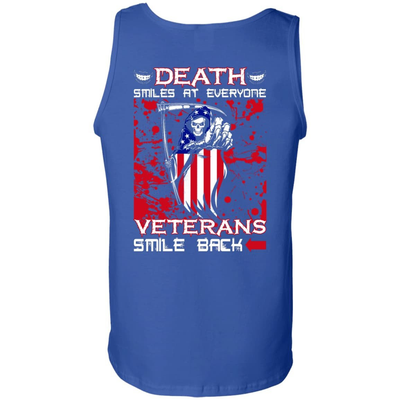 Death Smiles At Everyone Veterans Smile Back-T-Shirt & Hoodie-Unisex Tank-Royal