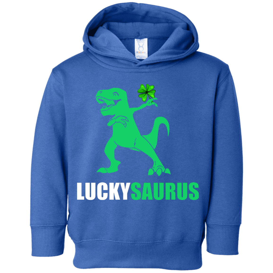 Irish Dinosaur Leprechaun St Patricks Day Luckysaurus Youth-Youth Shirt-Toddler Fleece Hoodie-Royal