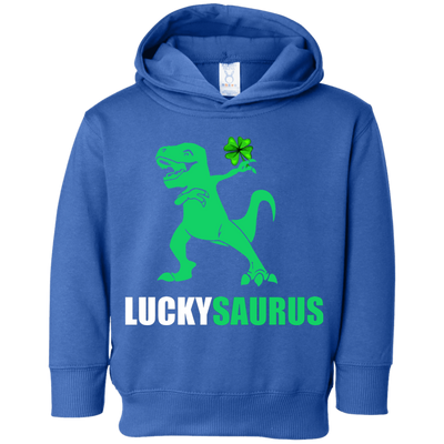 Irish Dinosaur Leprechaun St Patricks Day Luckysaurus Youth-Youth Shirt-Toddler Fleece Hoodie-Royal