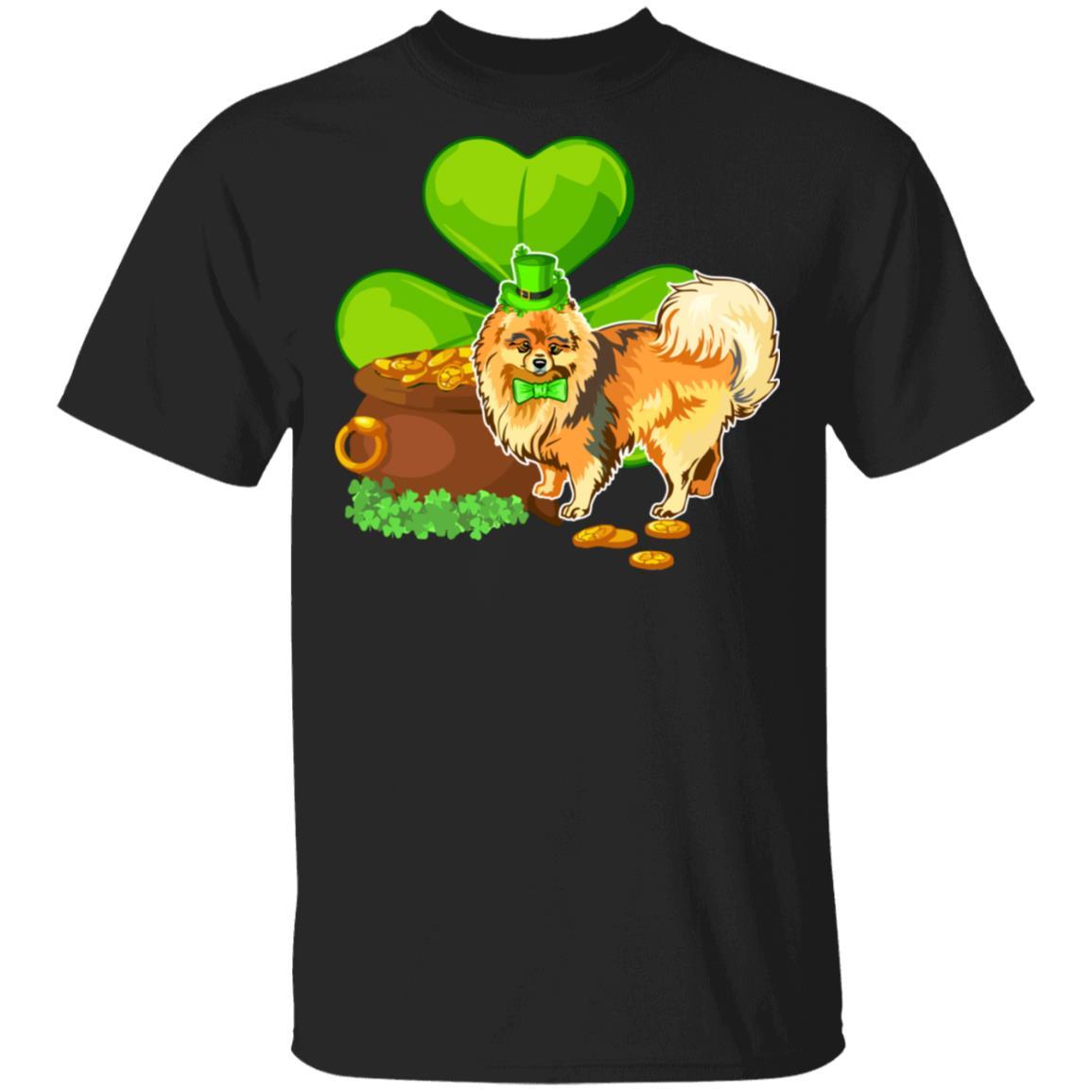 Pomeranian St Patrick's Day Irish Dog Lover Funny Gifts-T-Shirt & Hoodie-Classic T-Shirt-Black