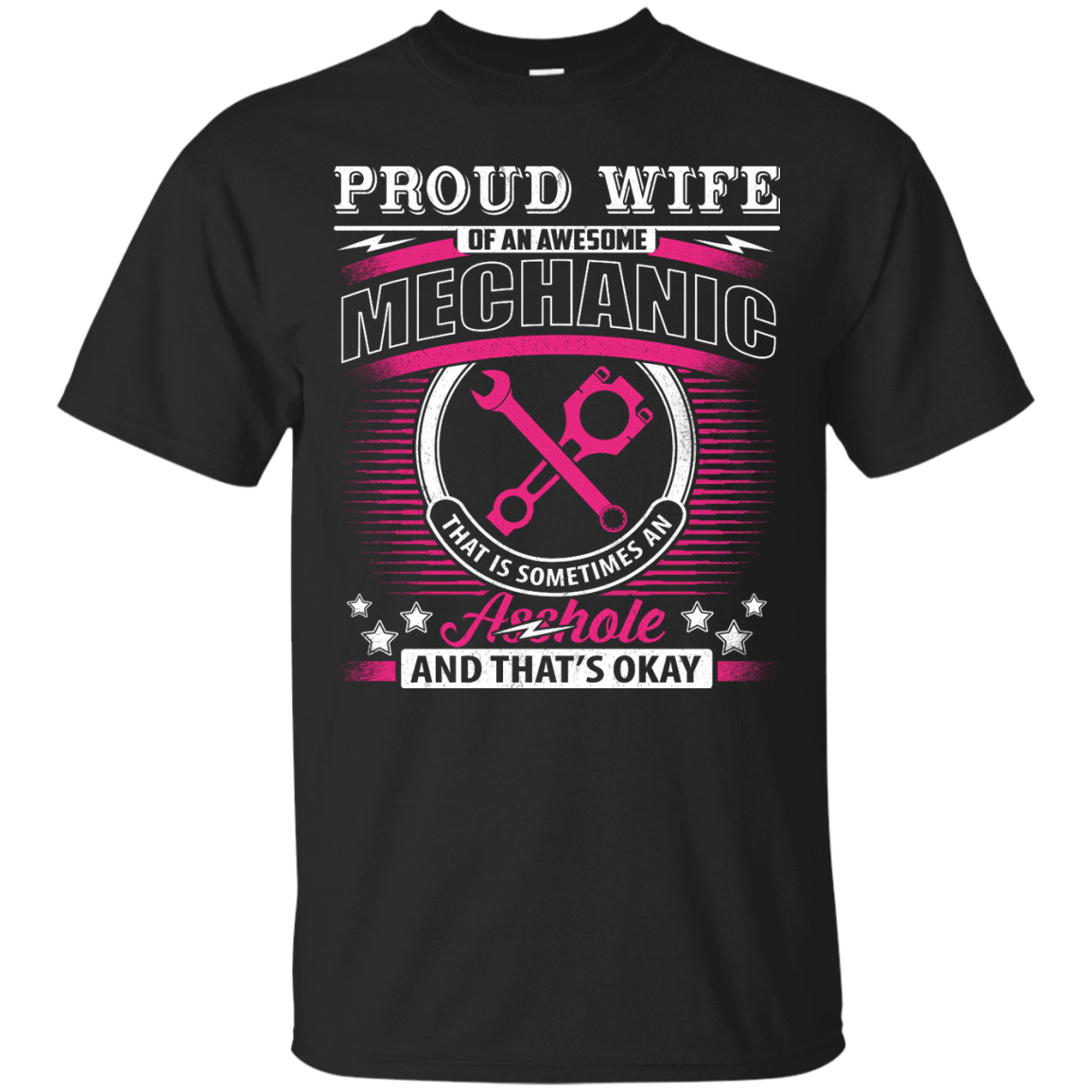 Proud Wife Of An Awesome Mechanic-T-Shirt & Hoodie-Classic T-Shirt-Black