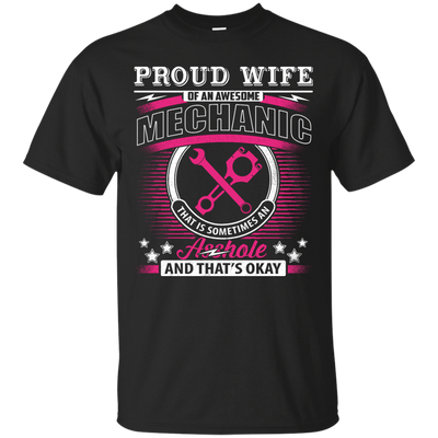 Proud Wife Of An Awesome Mechanic-T-Shirt & Hoodie-Classic T-Shirt-Black