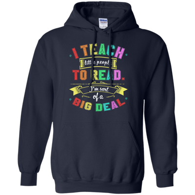 I Teach Little People To Read-T-Shirt & Hoodie-Pullover Hoodie-Navy