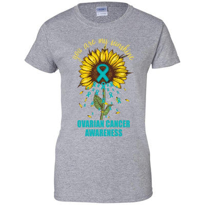 You Are My Sunshine Ovarian Cancer Awareness-T-Shirt & Hoodie-Women's T-Shirt-Sport Grey