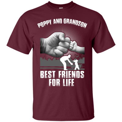 Poppy And Grandson Best Friends For Life-T-Shirt & Hoodie-Classic T-Shirt-Maroon