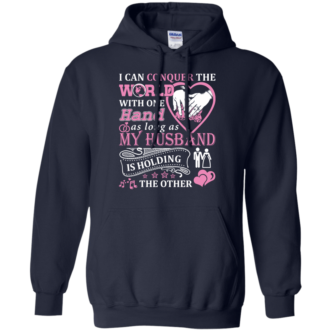 I Can Conquer The World With One Hand-T-Shirt & Hoodie-Pullover Hoodie-Navy