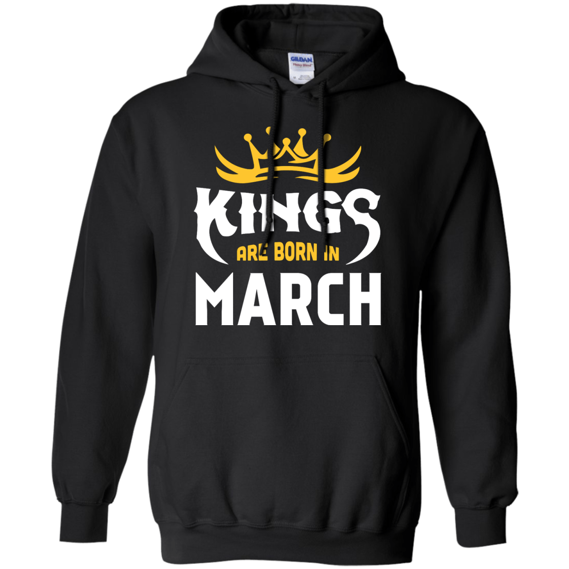 Kings Are Born In March-T-Shirt & Hoodie-Pullover Hoodie-Black