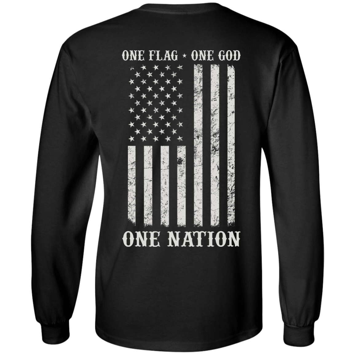 One Flag One God One Nation-T-Shirt & Hoodie-Long Sleeve T-Shirt-Black