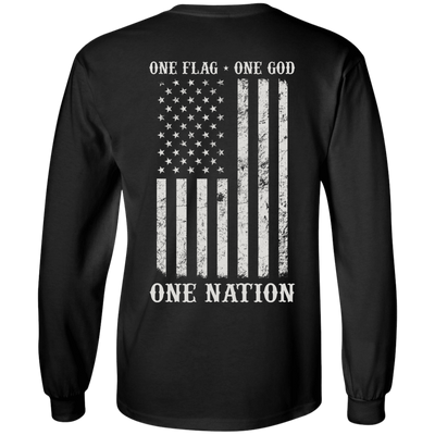 One Flag One God One Nation-T-Shirt & Hoodie-Long Sleeve T-Shirt-Black