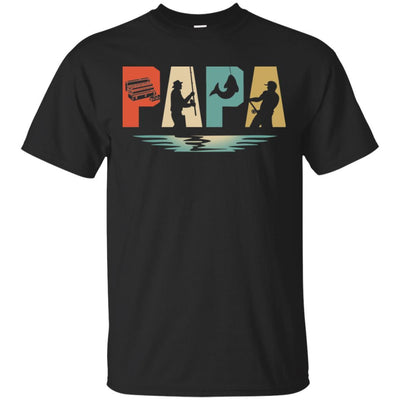 Vintage Fishing Papa Father's Day Gift-T-Shirt & Hoodie-Classic T-Shirt-Black