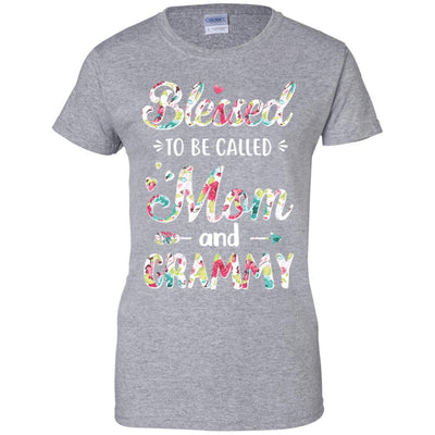 Mothers Day Gifts Blessed To Be Called Mom And Grammy-T-Shirt & Hoodie-Women's T-Shirt-Sport Grey