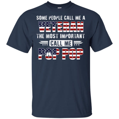 Some People Call Me A Veteran Pop Pop Fathers Day Gifts-T-Shirt & Hoodie-Classic T-Shirt-Navy