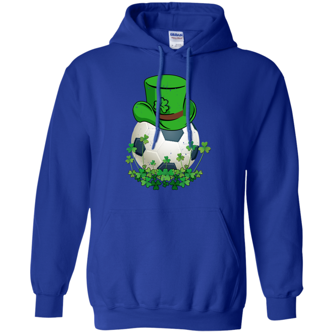Shamrock Soccer Leprechaun St Patricks Day-T-Shirt & Hoodie-Pullover Hoodie-Royal