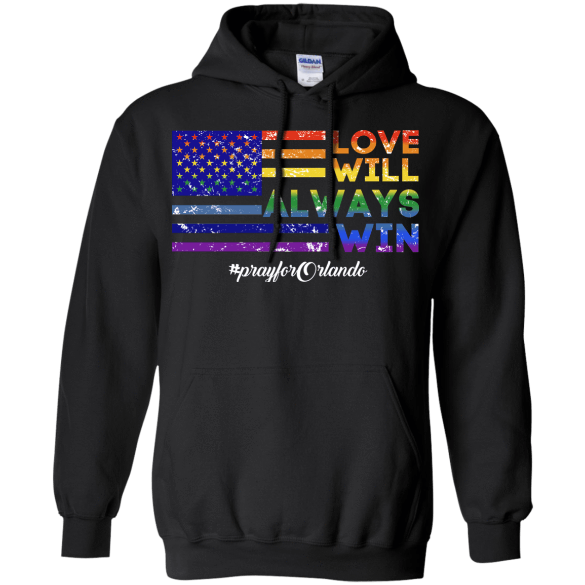 Love Will Alway Win-T-Shirt & Hoodie-Pullover Hoodie-Black