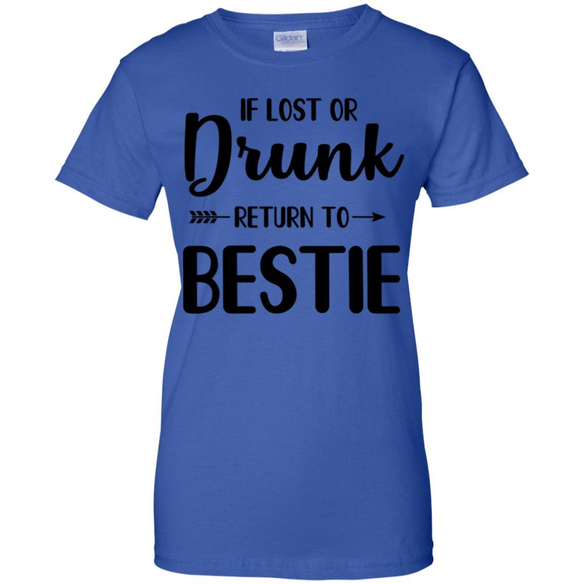 If Lost Or Drunk Please Return To My Bestie Couple-T-Shirt & Tank Top-Women's T-Shirt-Royal