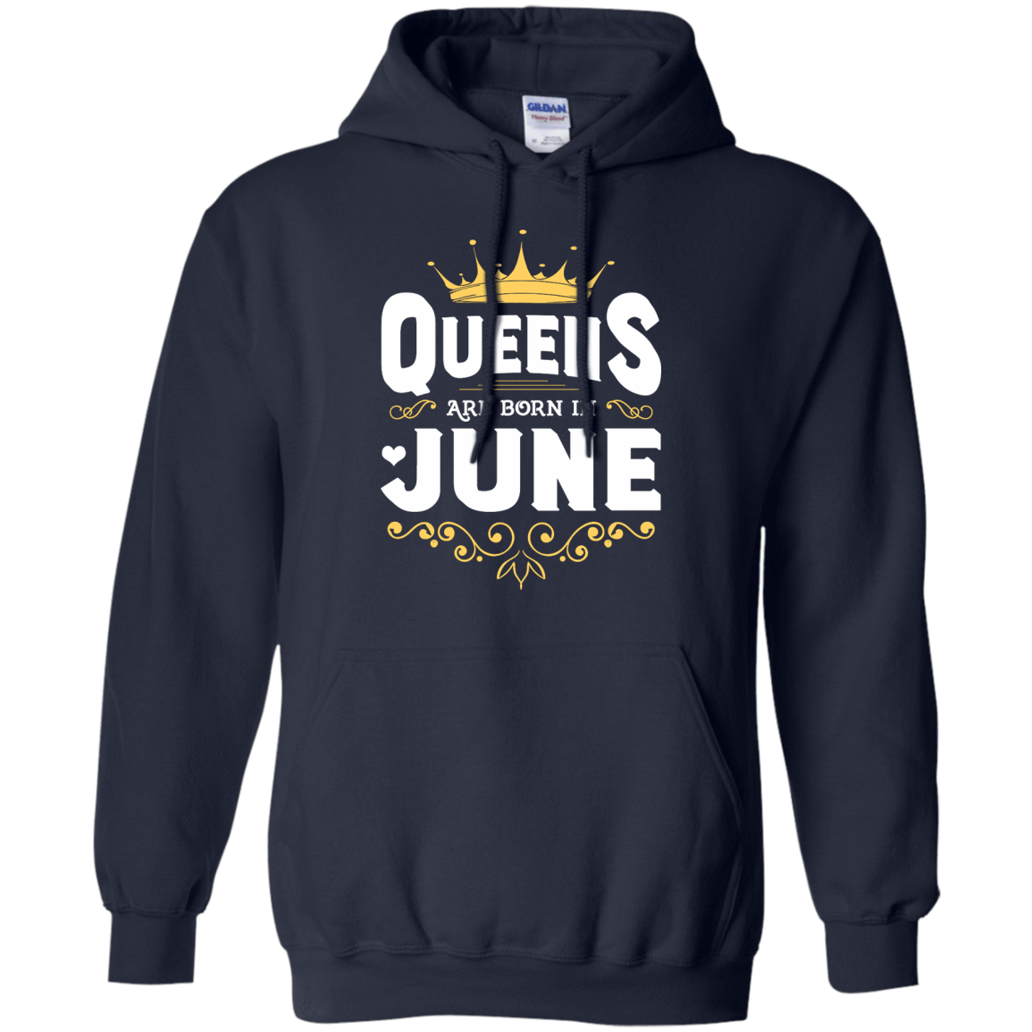 Queens Are Born In June-T-Shirt & Hoodie-Pullover Hoodie-Navy