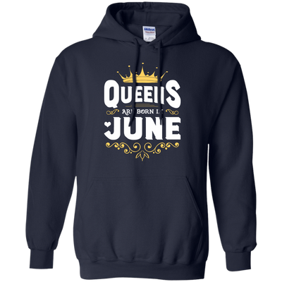 Queens Are Born In June-T-Shirt & Hoodie-Pullover Hoodie-Navy