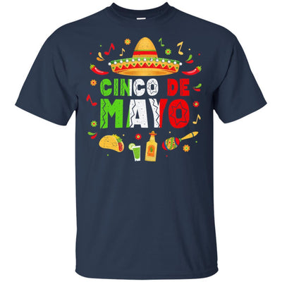 Fiesta Cinco De Mayo Funny Mexican Mexico Gifts-T-Shirt & Hoodie-Classic T-Shirt-Navy