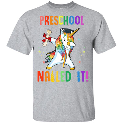 Dabbing Preschool Unicorn Nailed It Graduation Class Of 2021 Youth-Youth Shirt-Youth T-Shirt-Sport Grey