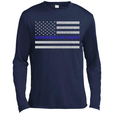 Police Lives Matter Support-T-Shirt & Hoodie-Long Sleeve T-Shirt-Navy