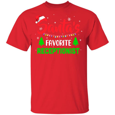 Santa's Favorite Receptionist Funny Christmas Xmas Gifts-T-Shirt & Sweatshirt-Classic T-Shirt-Red