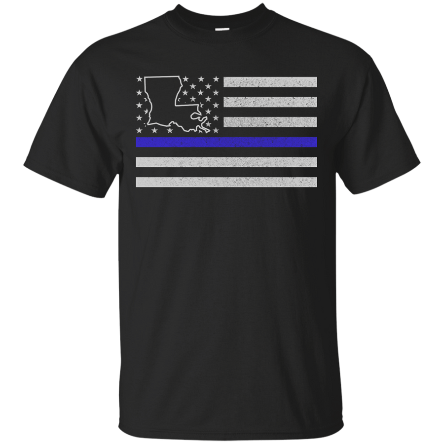 Louisiana Thin Blue Line Police State-T-Shirt & Hoodie-Classic T-Shirt-Black
