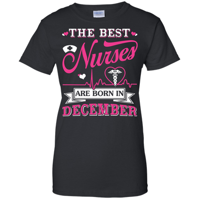 The Best Nurses Are Born In December-T-Shirt & Hoodie-Women's T-Shirt-Black