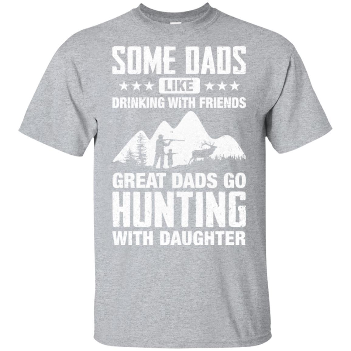 Great Dad Go Hunting With Daughter Father Day Gift-T-Shirt & Hoodie-Classic T-Shirt-Sport Grey