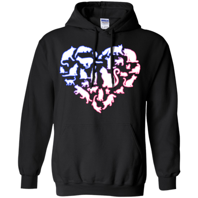 I Love My Cat Love Cats-T-Shirt & Hoodie-Pullover Hoodie-Black