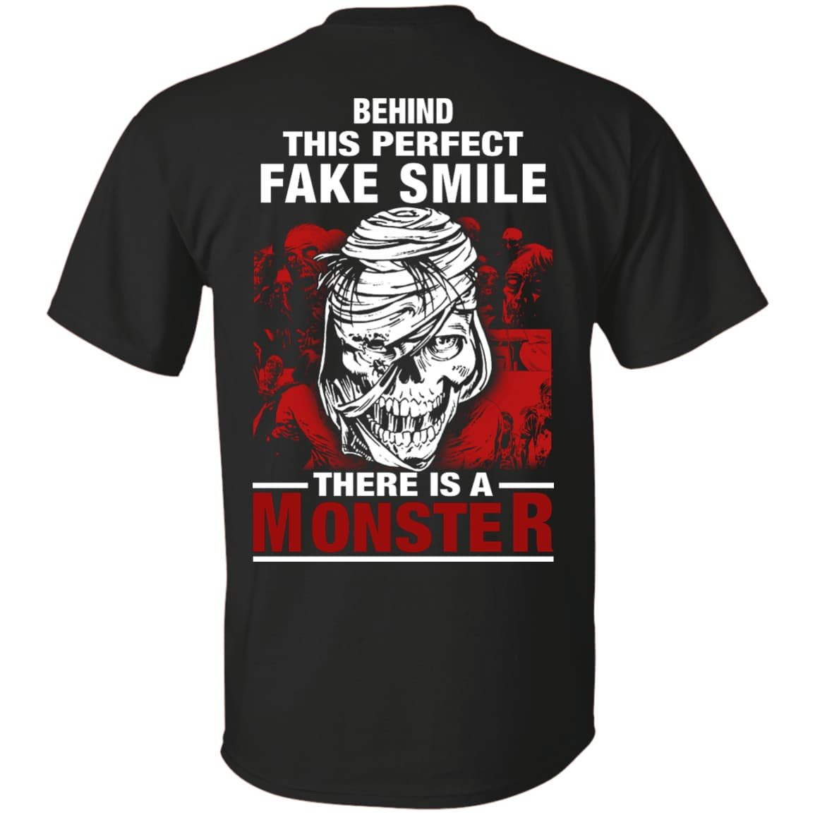 Behind This Perfect Fake Smile There Is A Monster T Shirt-T-Shirt & Hoodie-Classic T-Shirt-Black