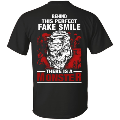 Behind This Perfect Fake Smile There Is A Monster T Shirt-T-Shirt & Hoodie-Classic T-Shirt-Black