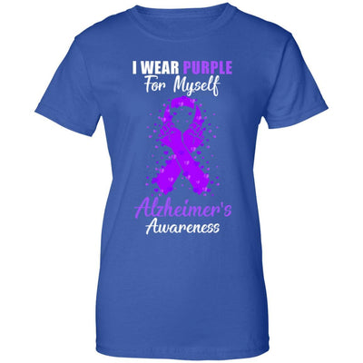 I Wear Purple For Myself Support Alzheimer's Awareness-T-Shirt & Hoodie-Women's T-Shirt-Royal