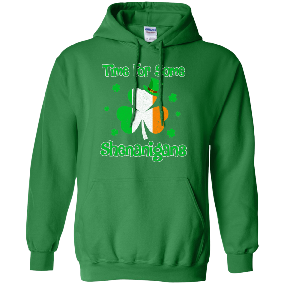 St. Patrick's Time For Some Shenanigans Funny Party-T-Shirt & Hoodie-Pullover Hoodie-Irish Green