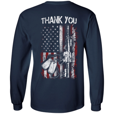 THANK YOU-T-Shirt & Hoodie-Long Sleeve T-Shirt-Navy