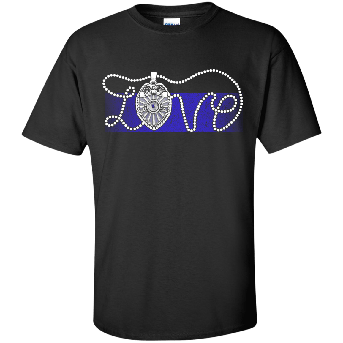 Love Thin Blue Line-T-Shirt & Hoodie-Classic T-Shirt-Black
