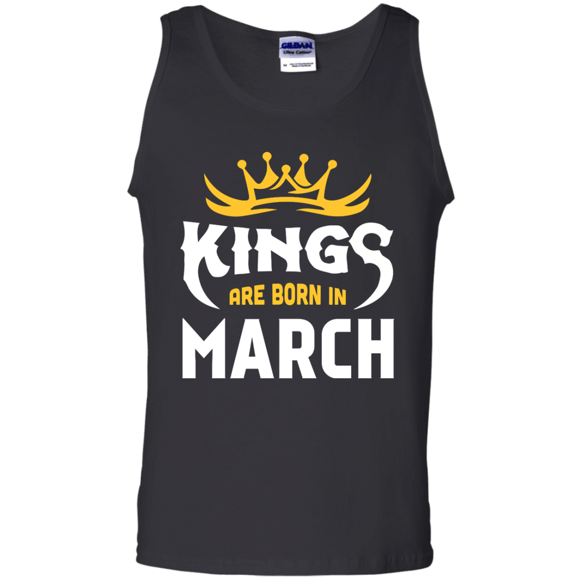 Kings Are Born In March-T-Shirt & Hoodie-Unisex Tank-Black