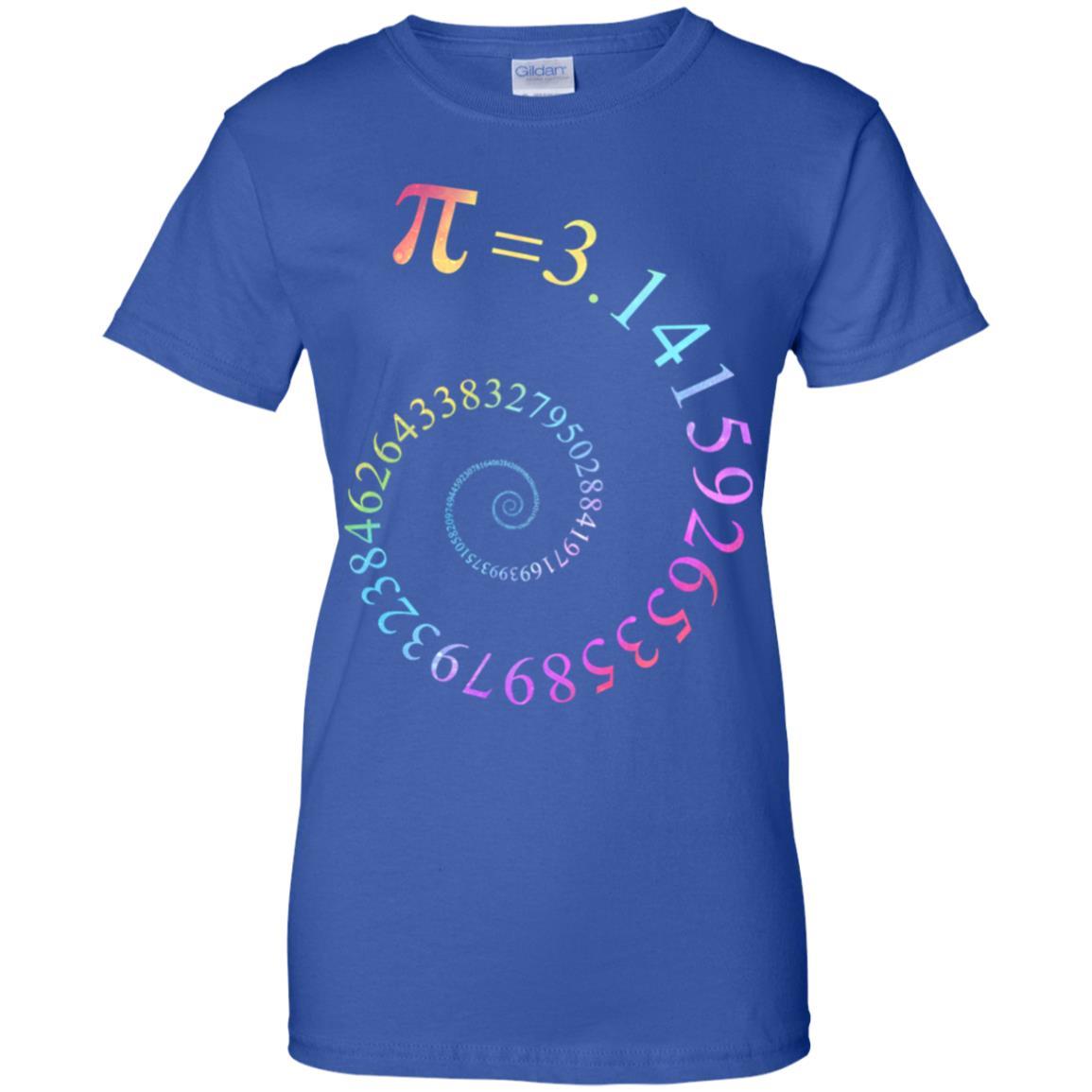 Pi Spiral Galaxy Color Math Pi Day-T-Shirt & Hoodie-Women's T-Shirt-Royal
