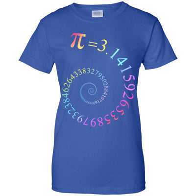 Pi Spiral Galaxy Color Math Pi Day-T-Shirt & Hoodie-Women's T-Shirt-Royal