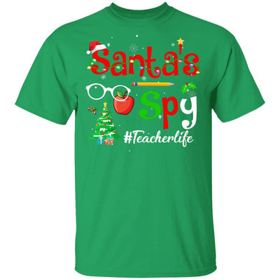 Christmas Teachers Teach Santa's Spy Teacher Life-T-Shirt & Sweatshirt-Classic T-Shirt-Irish Green